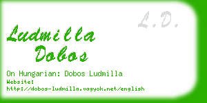 ludmilla dobos business card